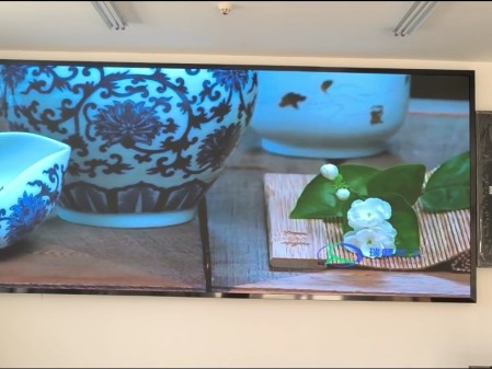 英山室內(nèi)全彩P1.86安裝完成    尺寸:3.84??1.76 像素點(diǎn):2064??946