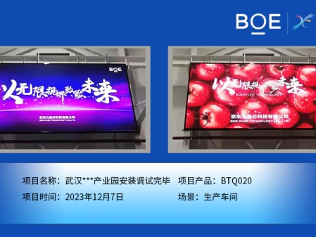 武漢**產(chǎn)業(yè)園生產(chǎn)車間BTQ020安裝調試完畢