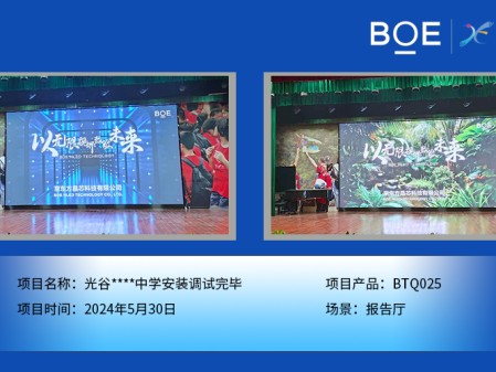 光谷****中學安裝調(diào)試完畢